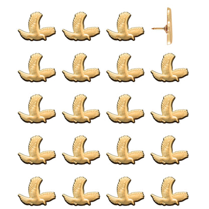 Bird Push Pins - Gold Pack of 20