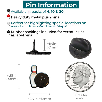 Bowling Push Pins Information