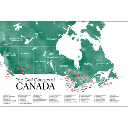 Full Map Preview of Canada's Golf Courses