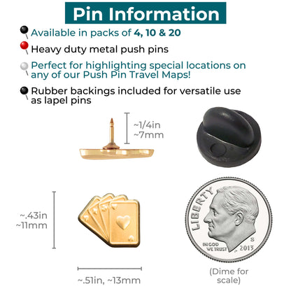 Playing Cards Push Pins Information