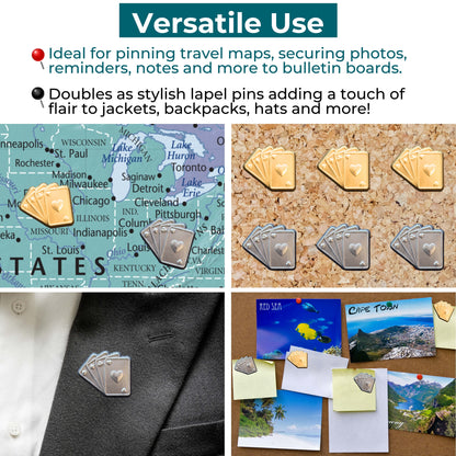 Playing Cards Push Pins Versatile Uses