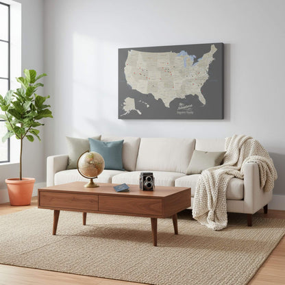 Earth Toned USA Gallery Wrap