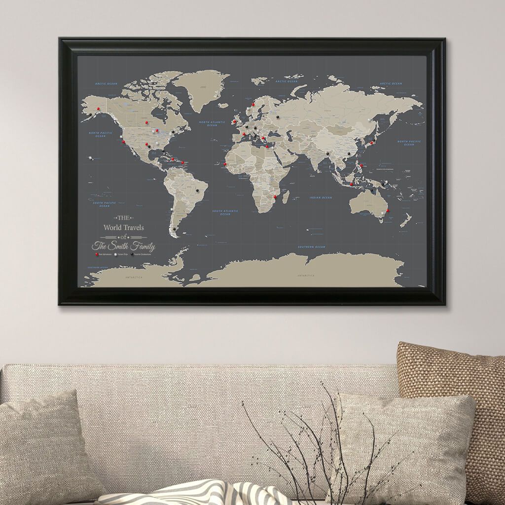 Earth Toned World Canvas Poster - Multiple Sizes