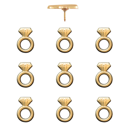 Engagement Ring Push Pins Gold Pack of 10