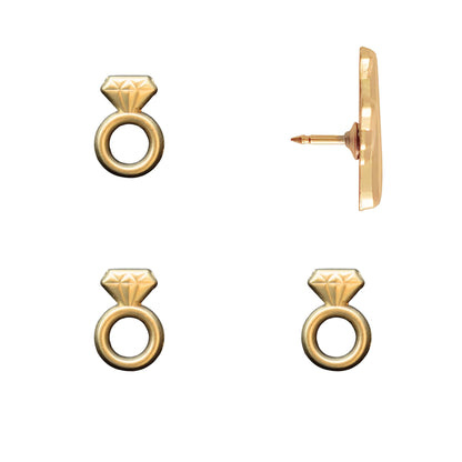 Engagement Ring Push Pins Gold Pack of 4