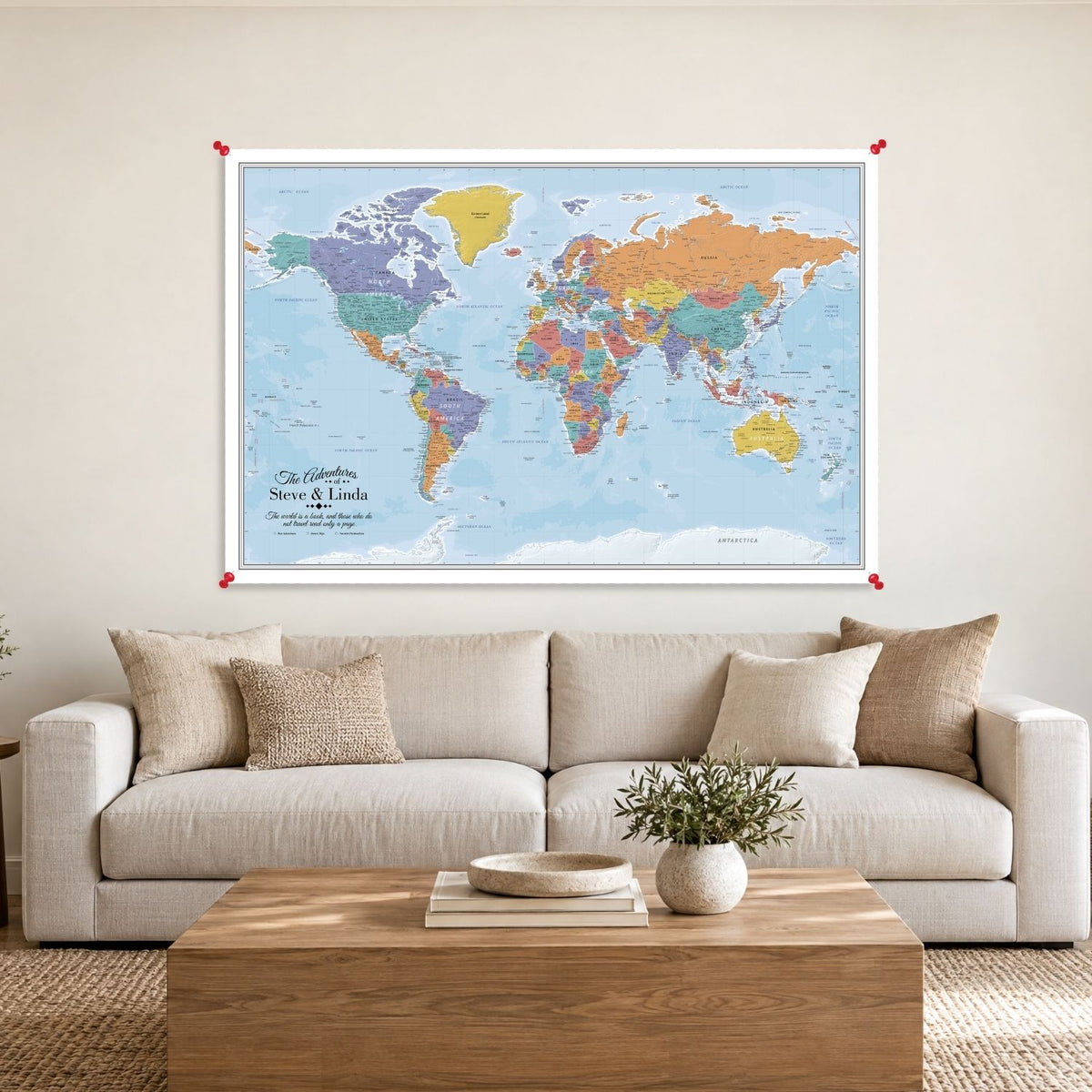 Blue Oceans World Canvas Poster - Multiple Sizes