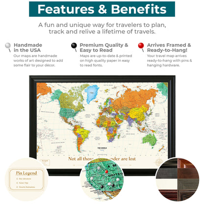 Contemporary World Map Features