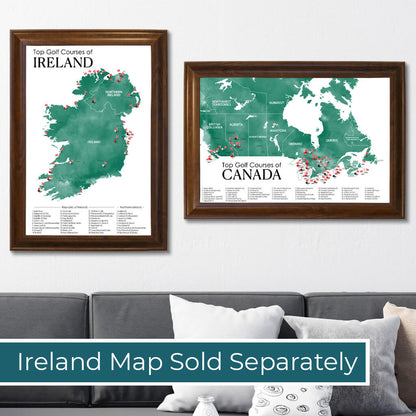 Comparison of Golf Map to a Standard World Map