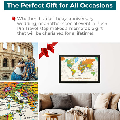 Spanish Contemporary World Map Gift Idea