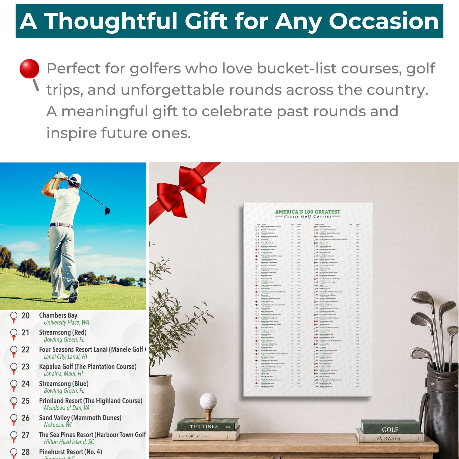 America's Top 100 Public Golf Courses Bucket List makes a great gift