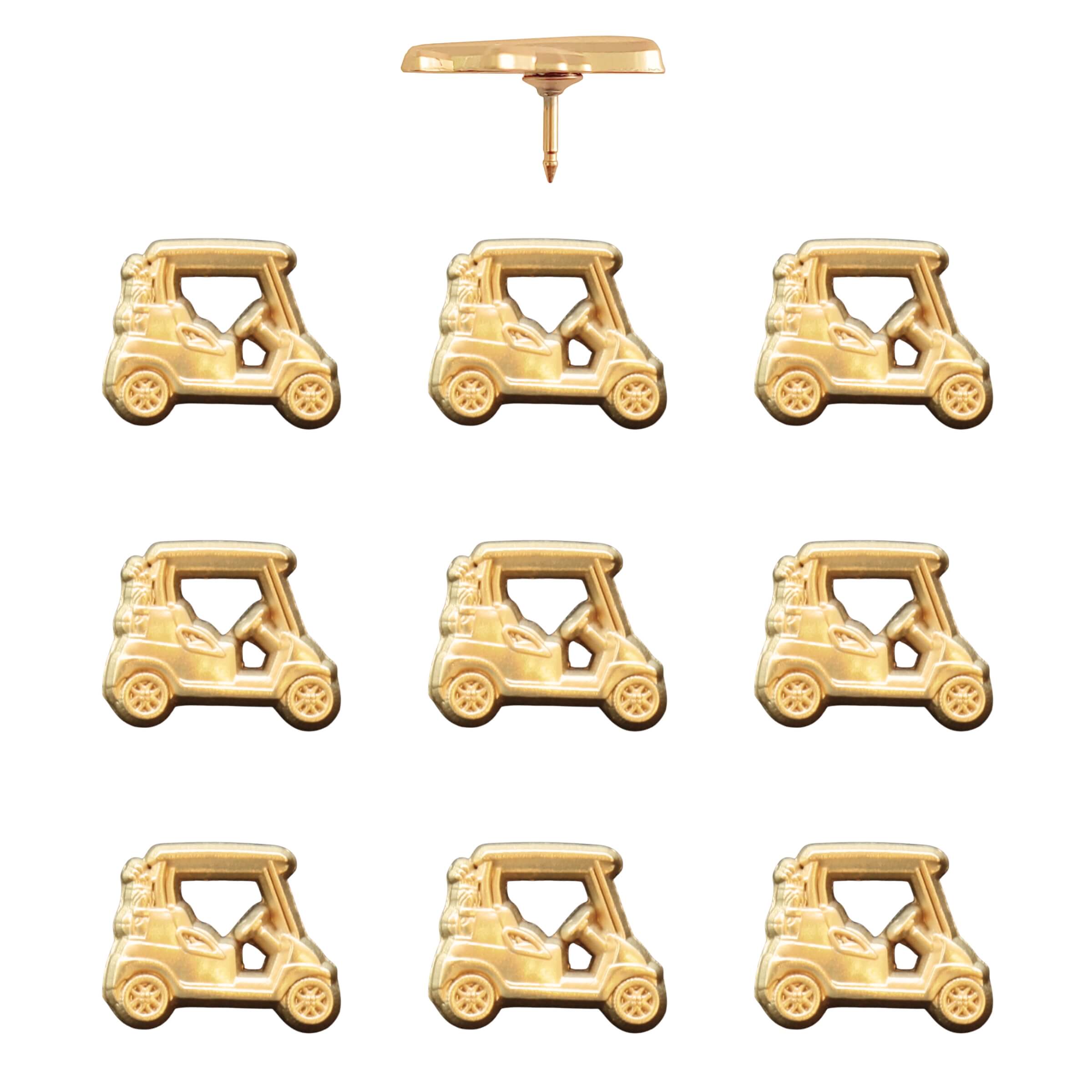 Golf Cart Push Pins Gold Pack of 10