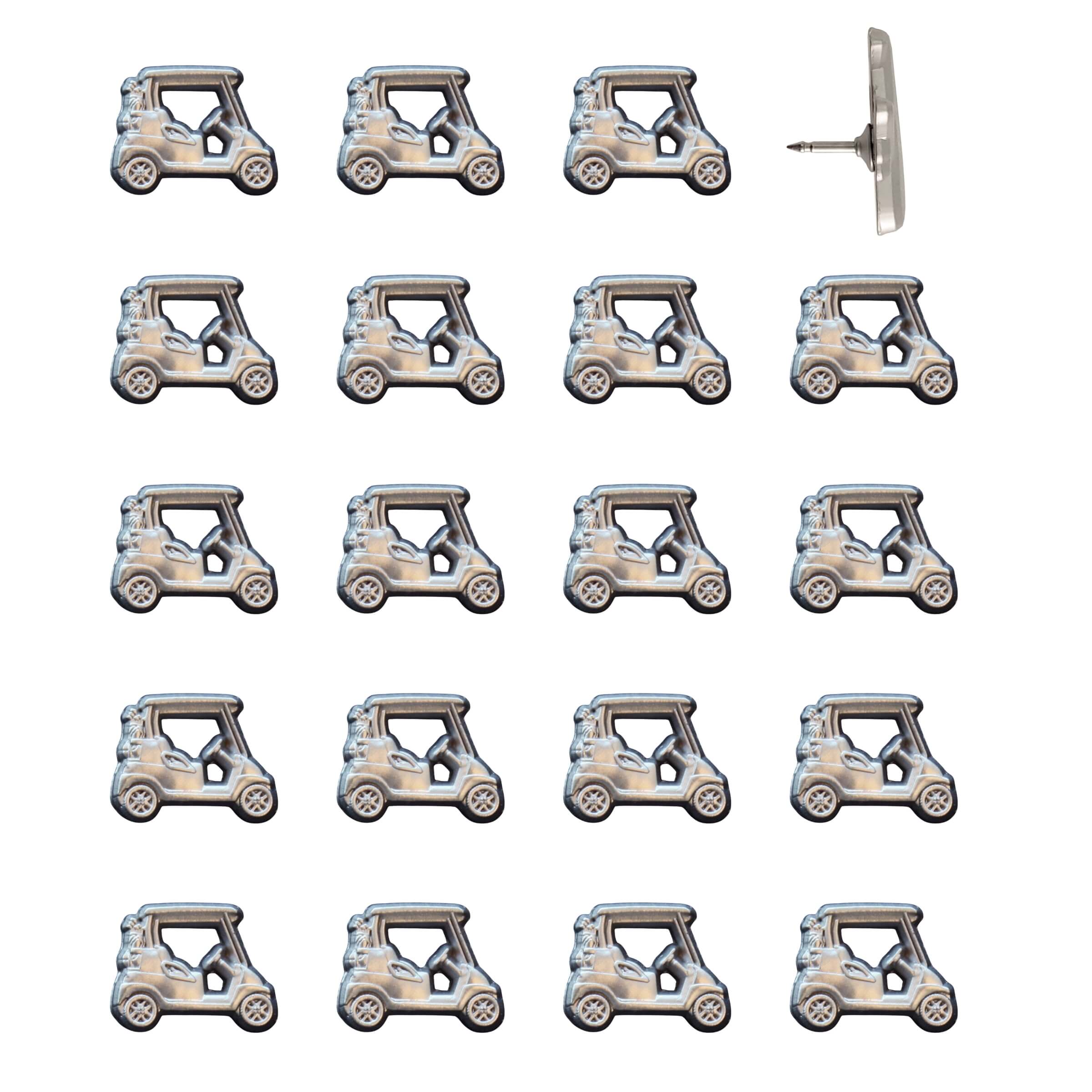 Golf Cart Push Pins Silver Pack of 20