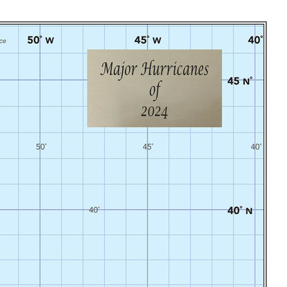 Closeup of Plaque and Location on Hurricane Tracking Map