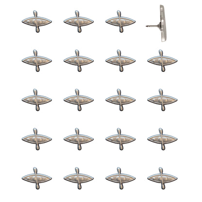 Kayak Push Pins Silver Pack of 20