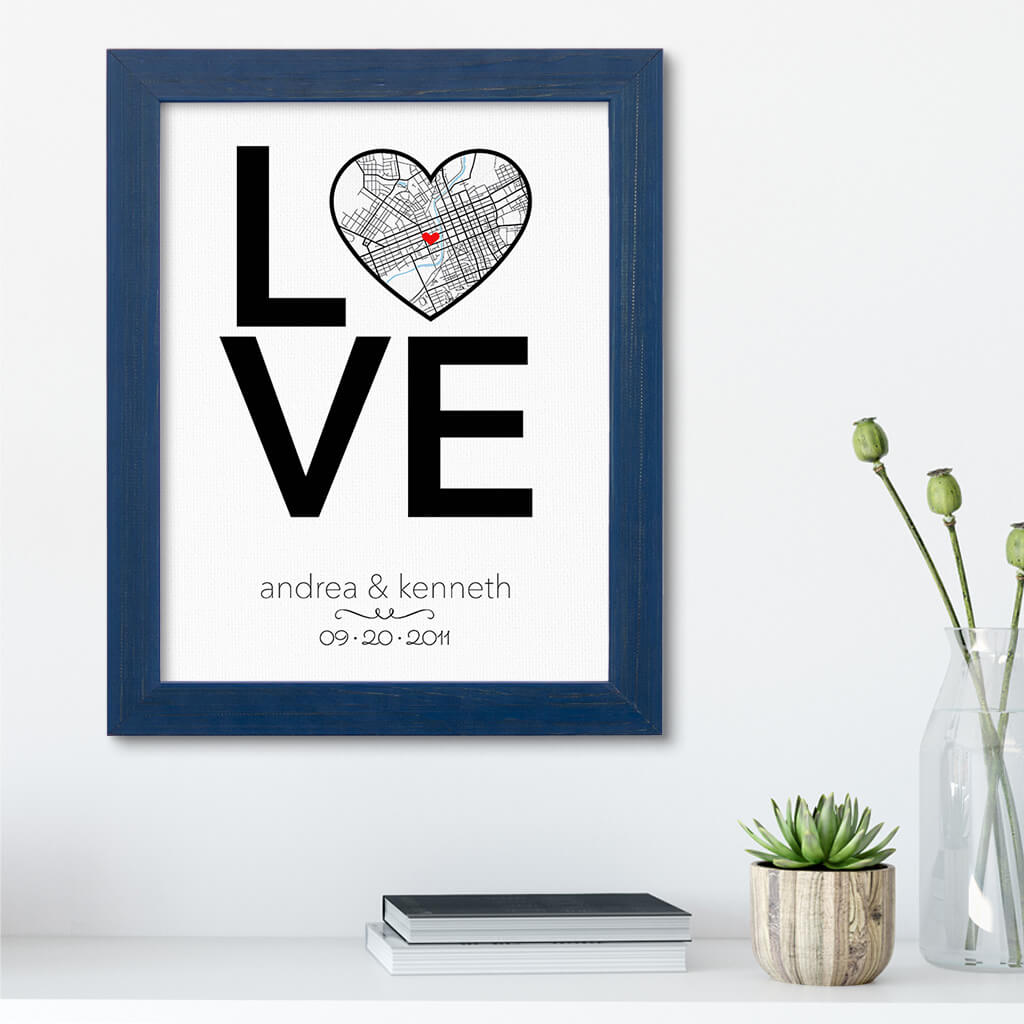 Custom Map Word Art - LOVE