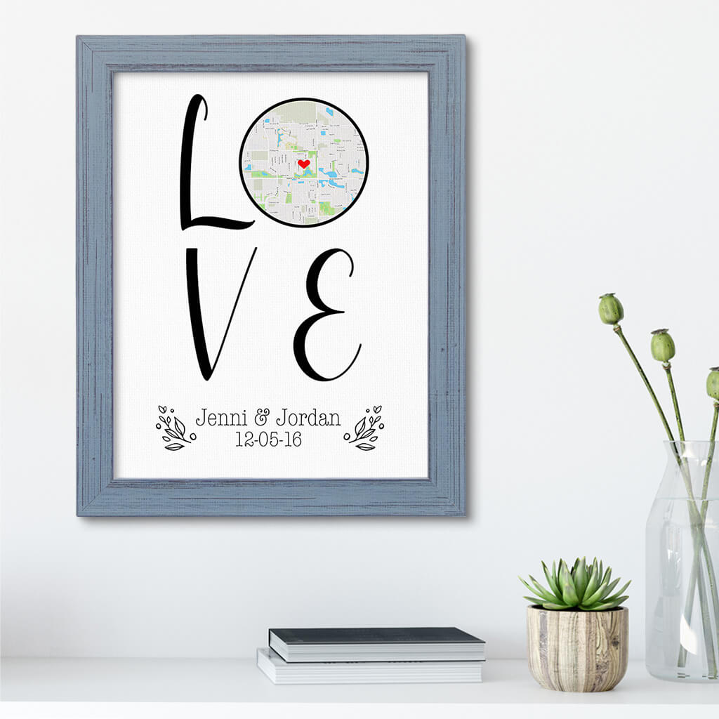 Custom Map Word Art - LOVE