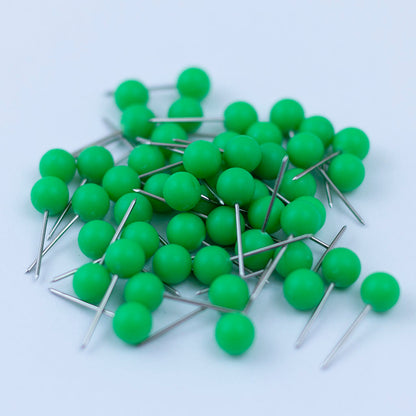 Round Map Pins - Multiple Colors - Pack of 50