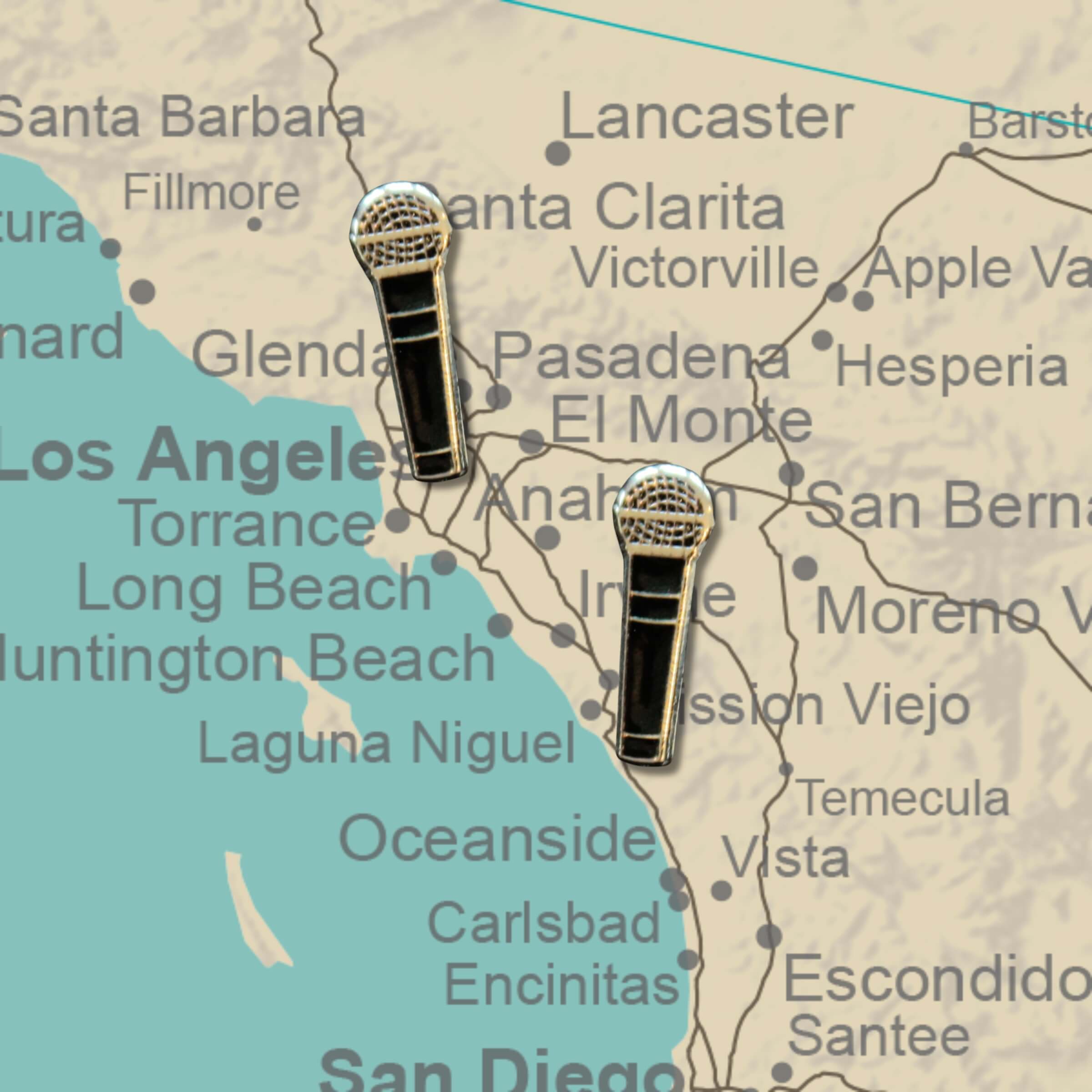 Microphone Push Pins Main Image