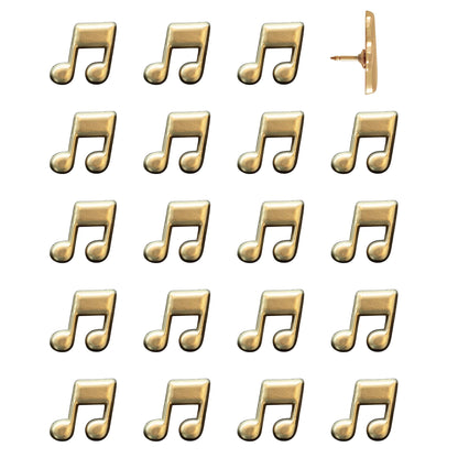 Music Note Push Pins Gold Pack of 20