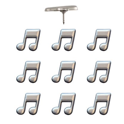 Music Note Push Pins Gold Pack of 10