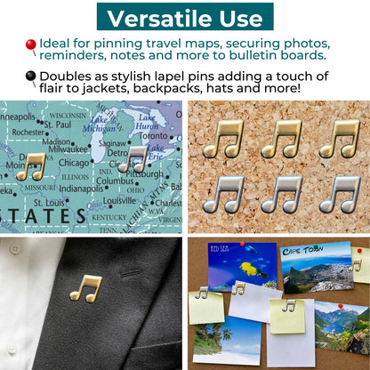 Music Note Push Pins Versatile Uses