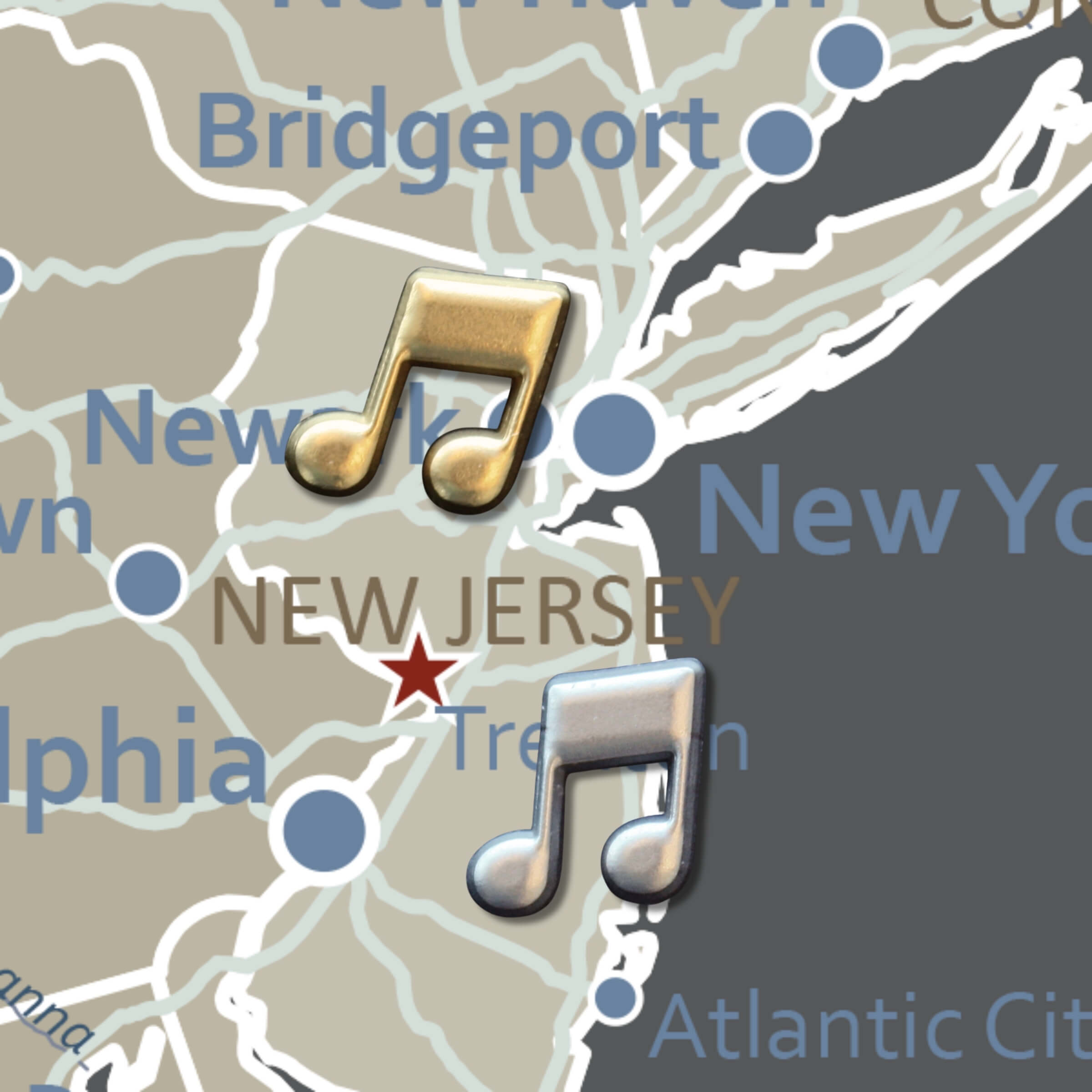 Music Note Push Pins Main Image
