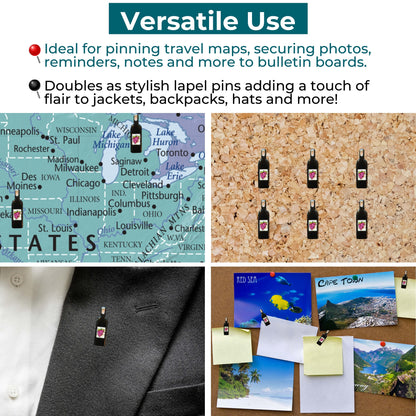 Red Wine Bottle Push Pins Uses