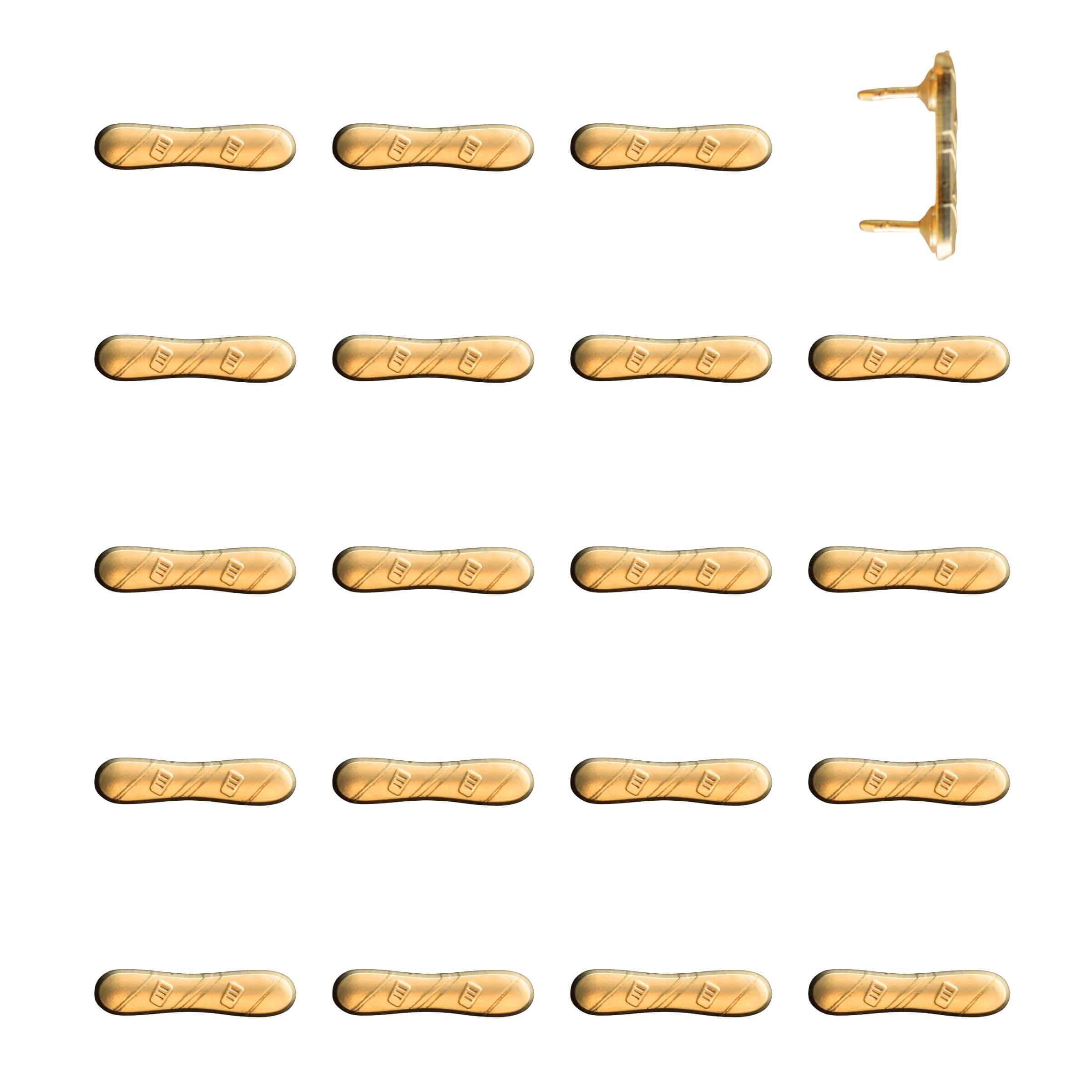 Snowboard Push Pins Gold Pack of 20