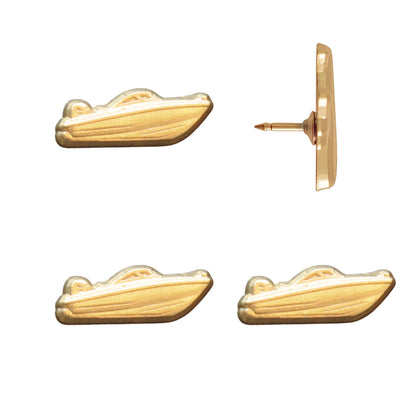 Speed Boat Pins - Gold Pack of 4