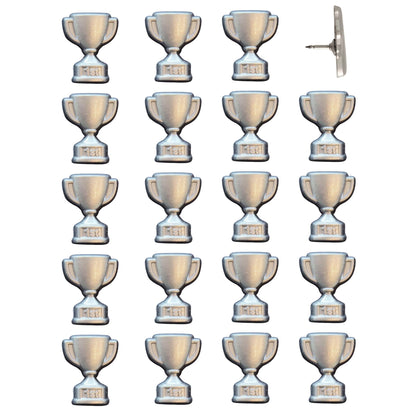 Trophy Push Pins Silver Pack of 20