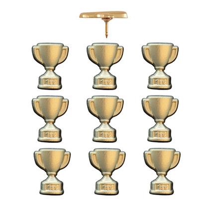 Trophy Push Pins Gold Pack of 10