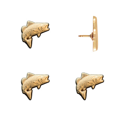Trout Pins Gold Pack of 4