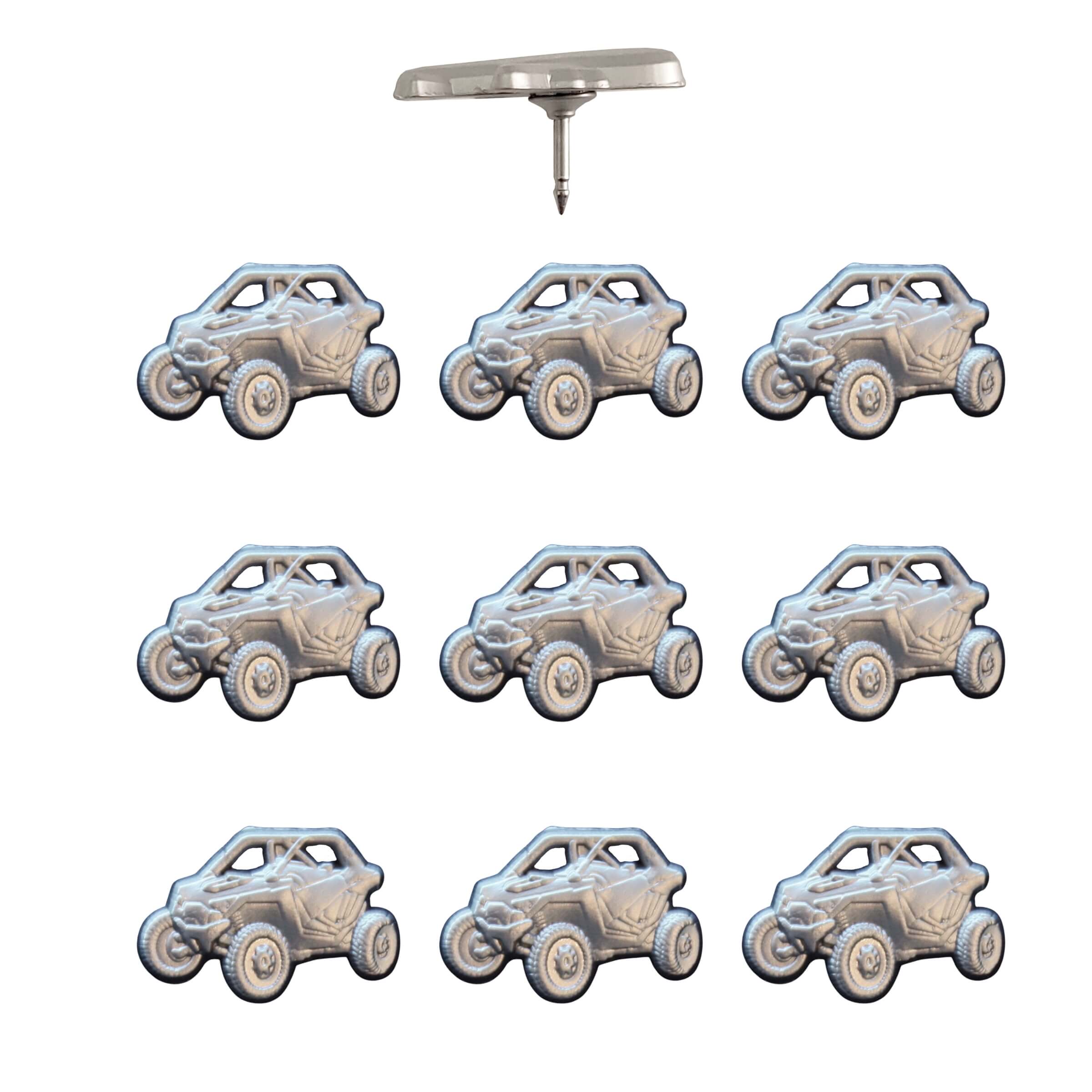 UTV Push Pins Silver Pack of 10