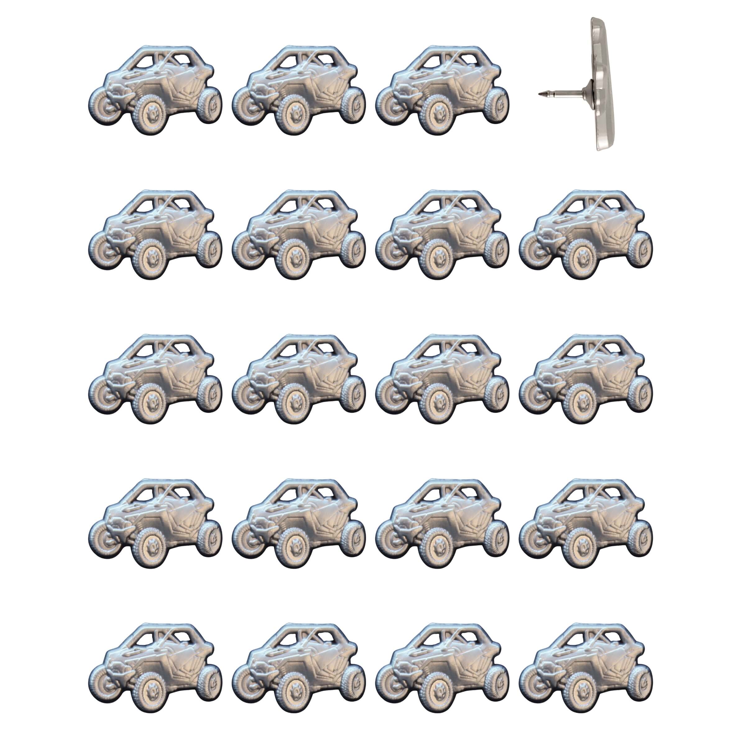 UTV Push Pins Silver Pack of 20