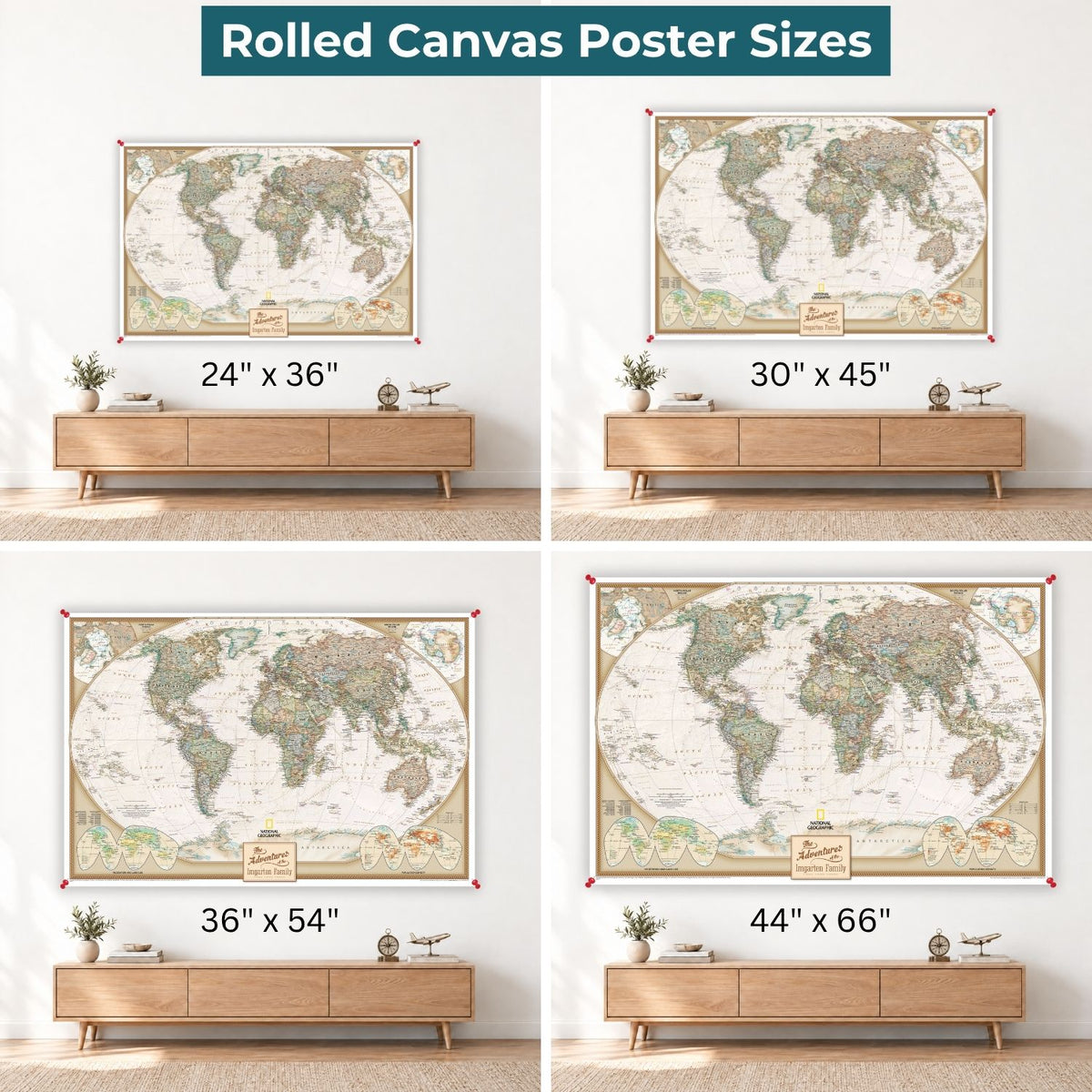 Executive World Canvas Poster - Multiple Sizes