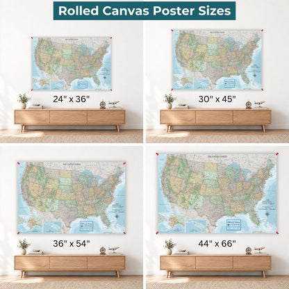 Signature USA Canvas Poster - Multiple Sizes