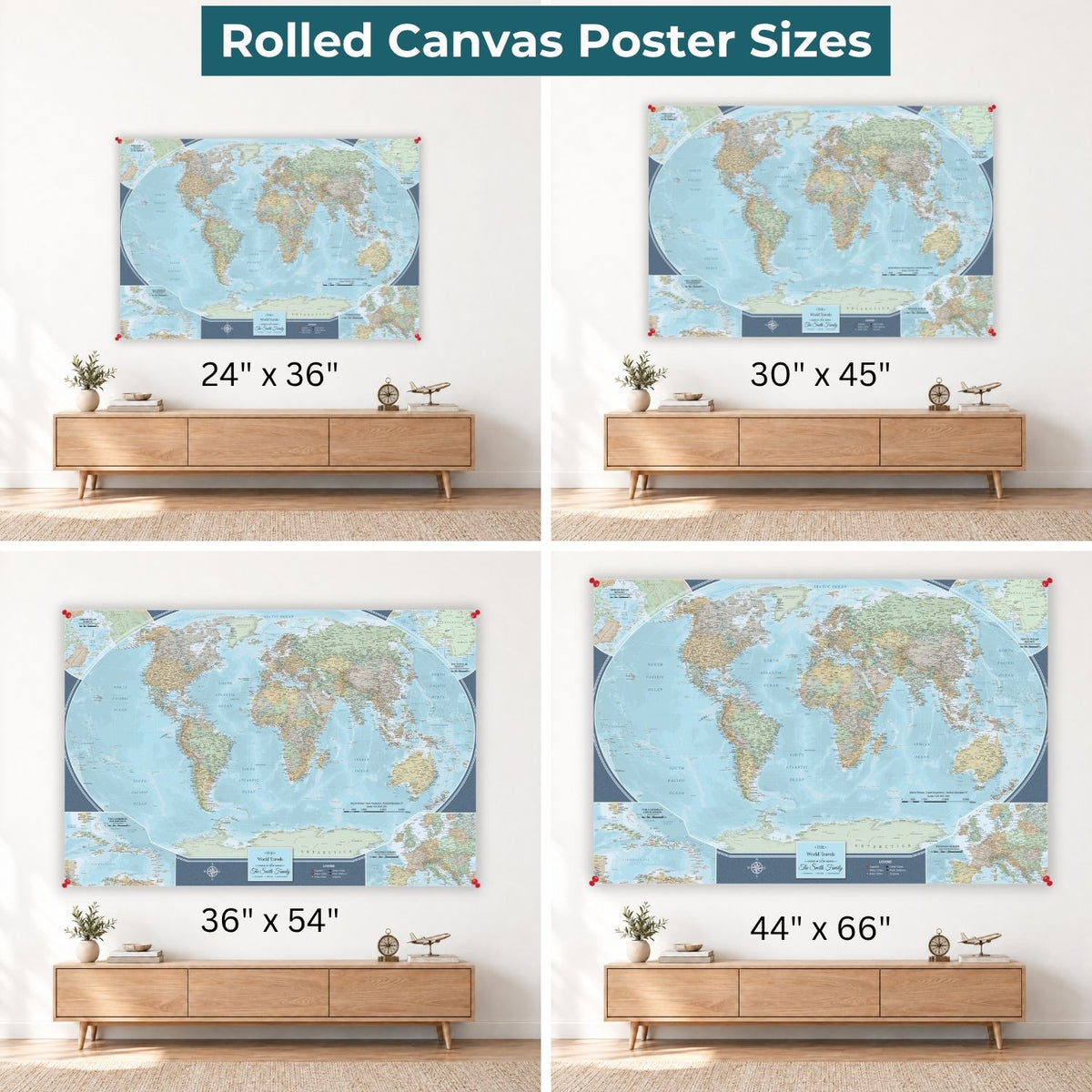 Blue Oceans World Canvas Poster - Multiple Sizes