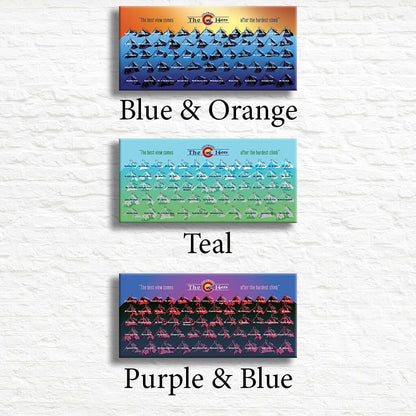 Colorado 14ers Bucket List Tracker - Multiple Color Schemes Available