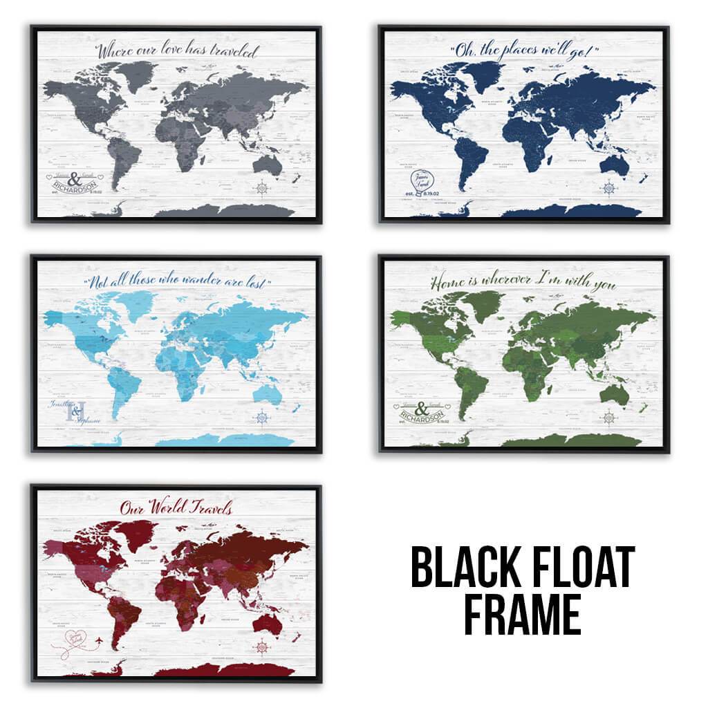 Black float frame in all colors