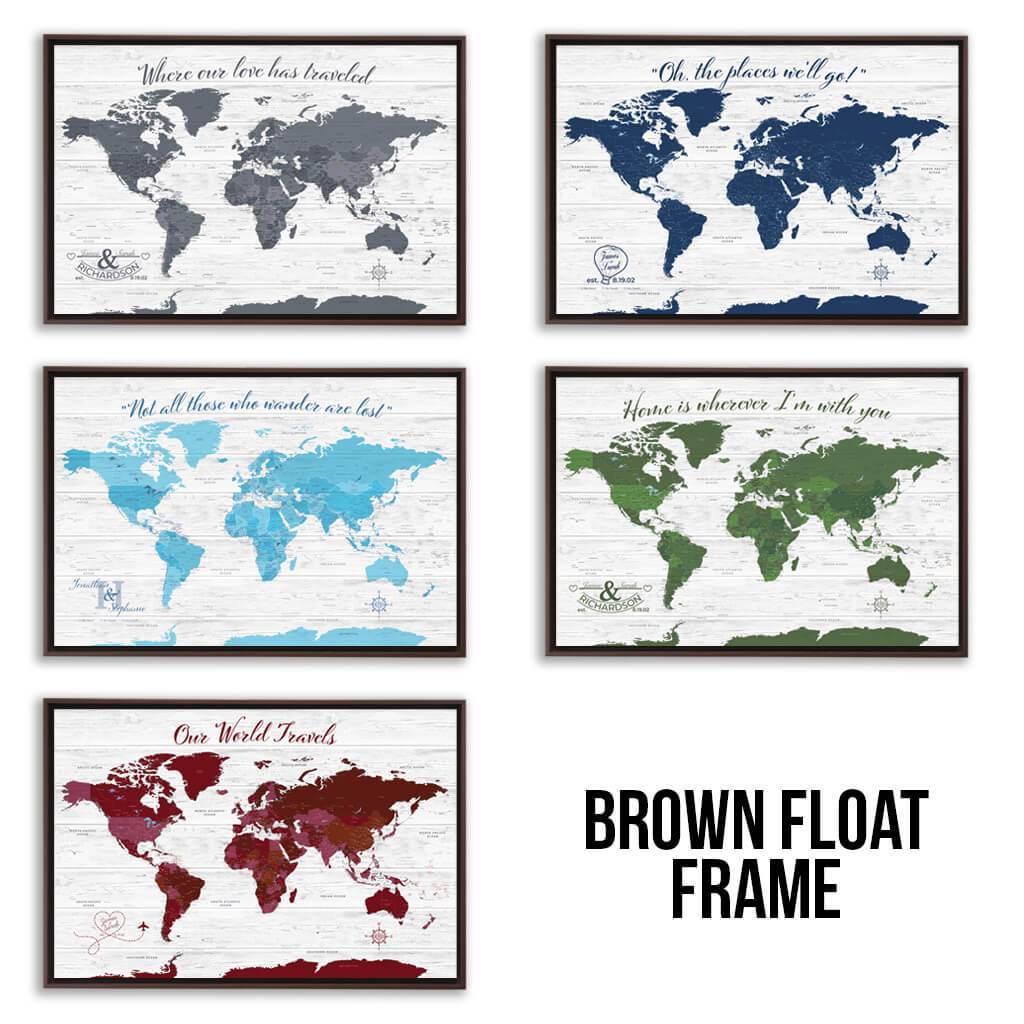 Brown float frame in all colors