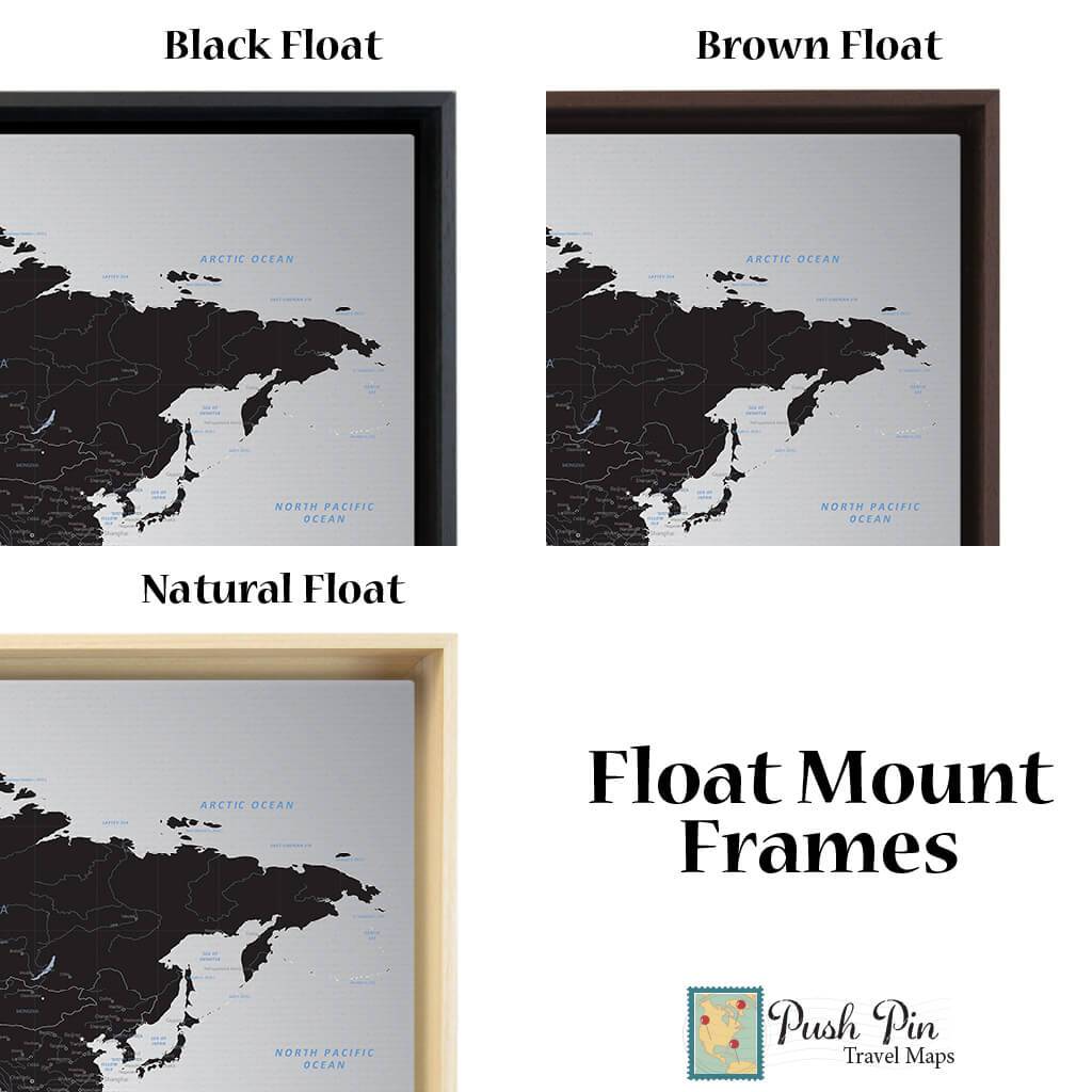 Optional Float Frame Colors for 24x36 size Only*