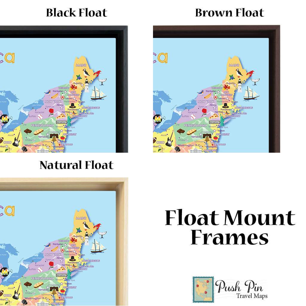 Optional Float Frame Colors for 24x36 size only