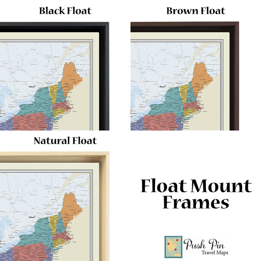 Optional Float Frame Colors For 24 x 36 size only