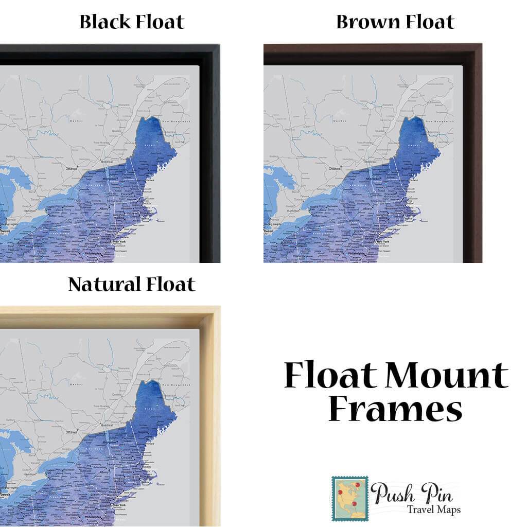 Optional Float Frame Colors for 24 x 36 size only