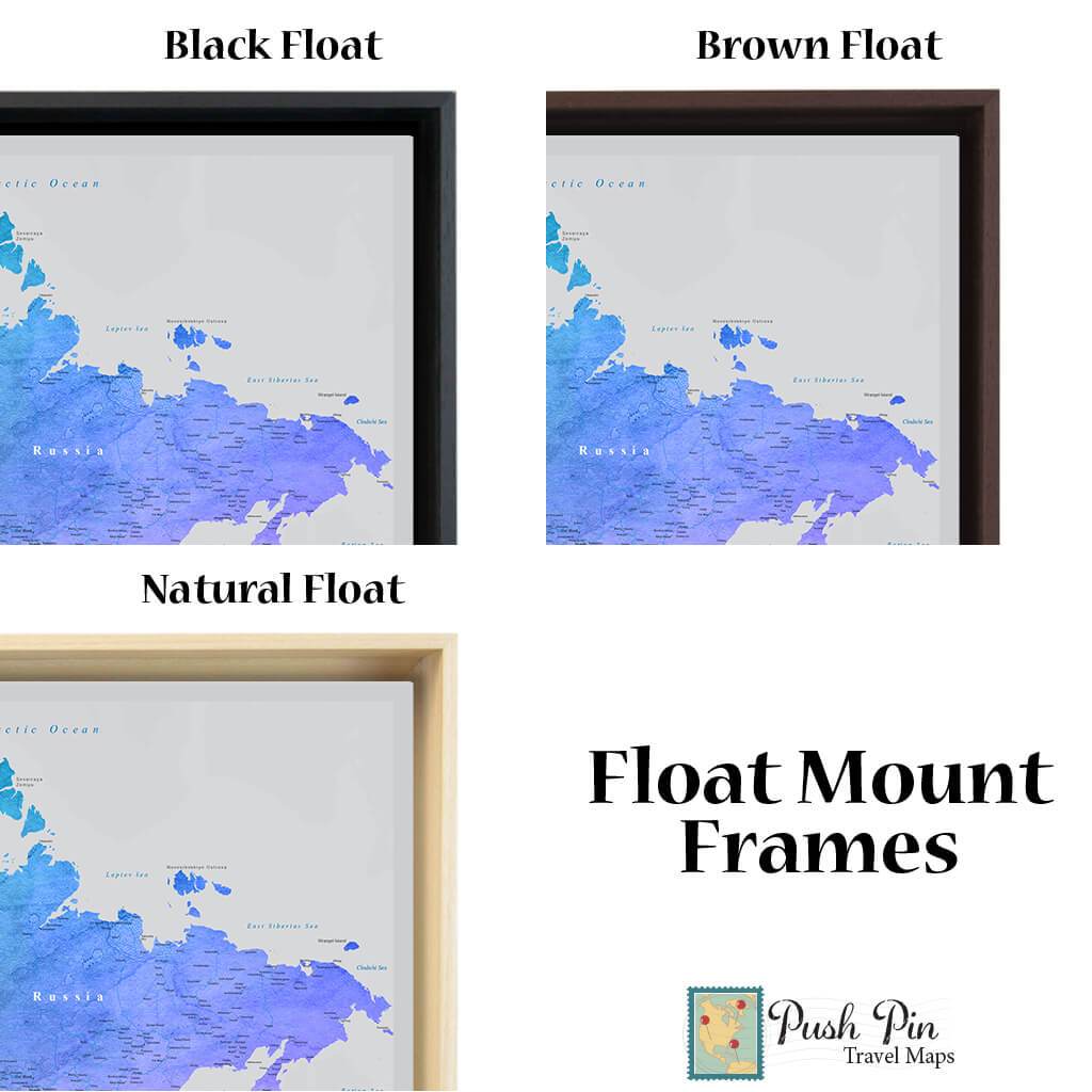 Optional Float Frame Colors for 24x36 size only*