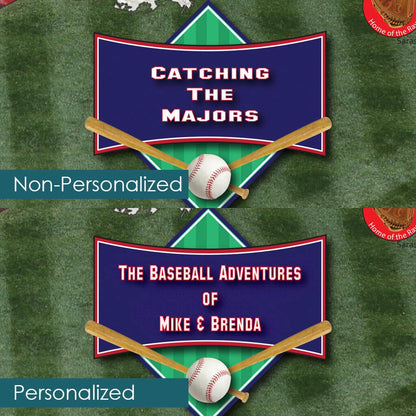 Personalization Location and Layout on Baseball Adventures Pin Map