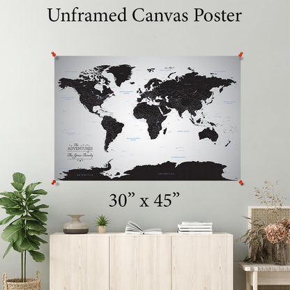 Black Ice World Canvas Poster 30" x 45"