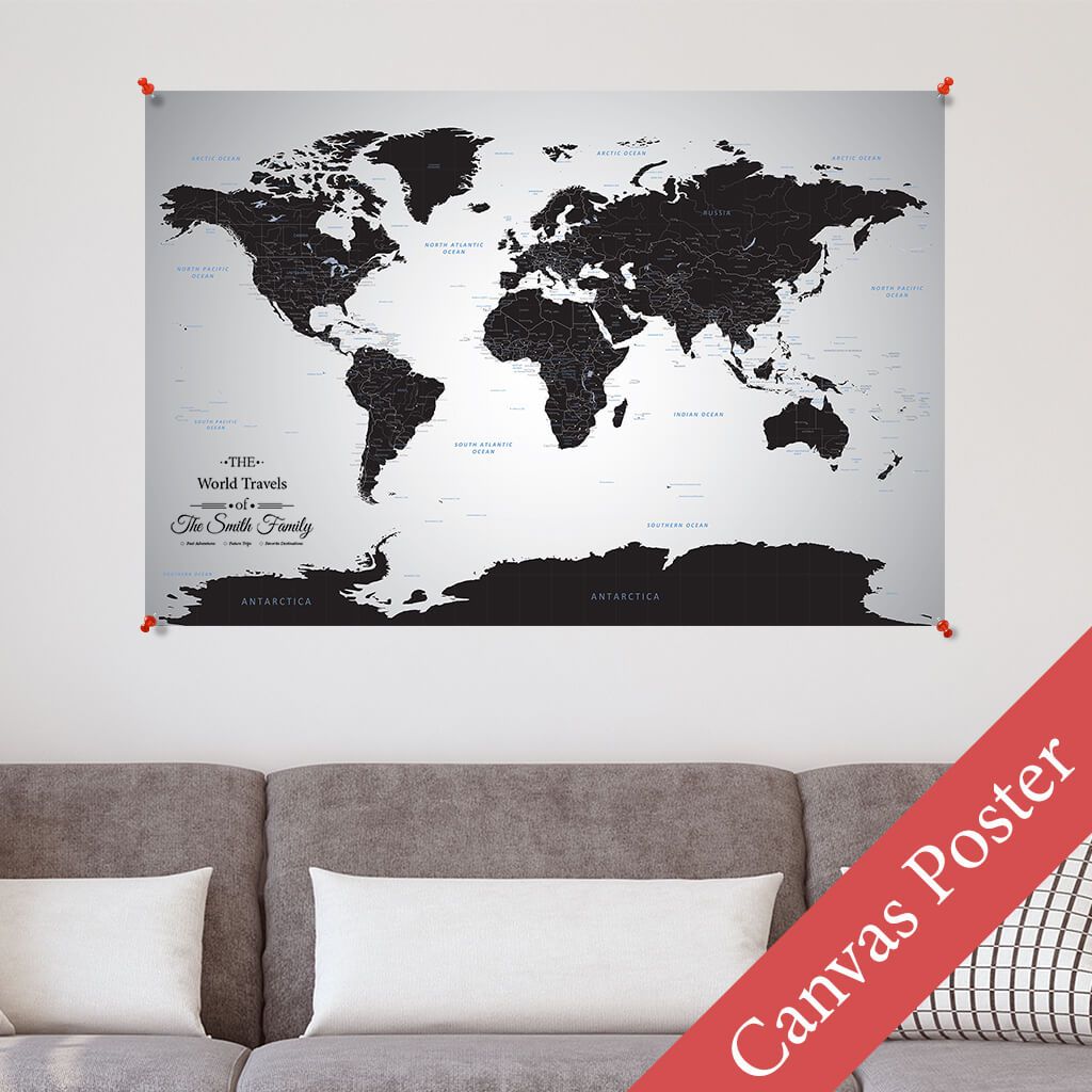 Black Ice World Canvas Poster