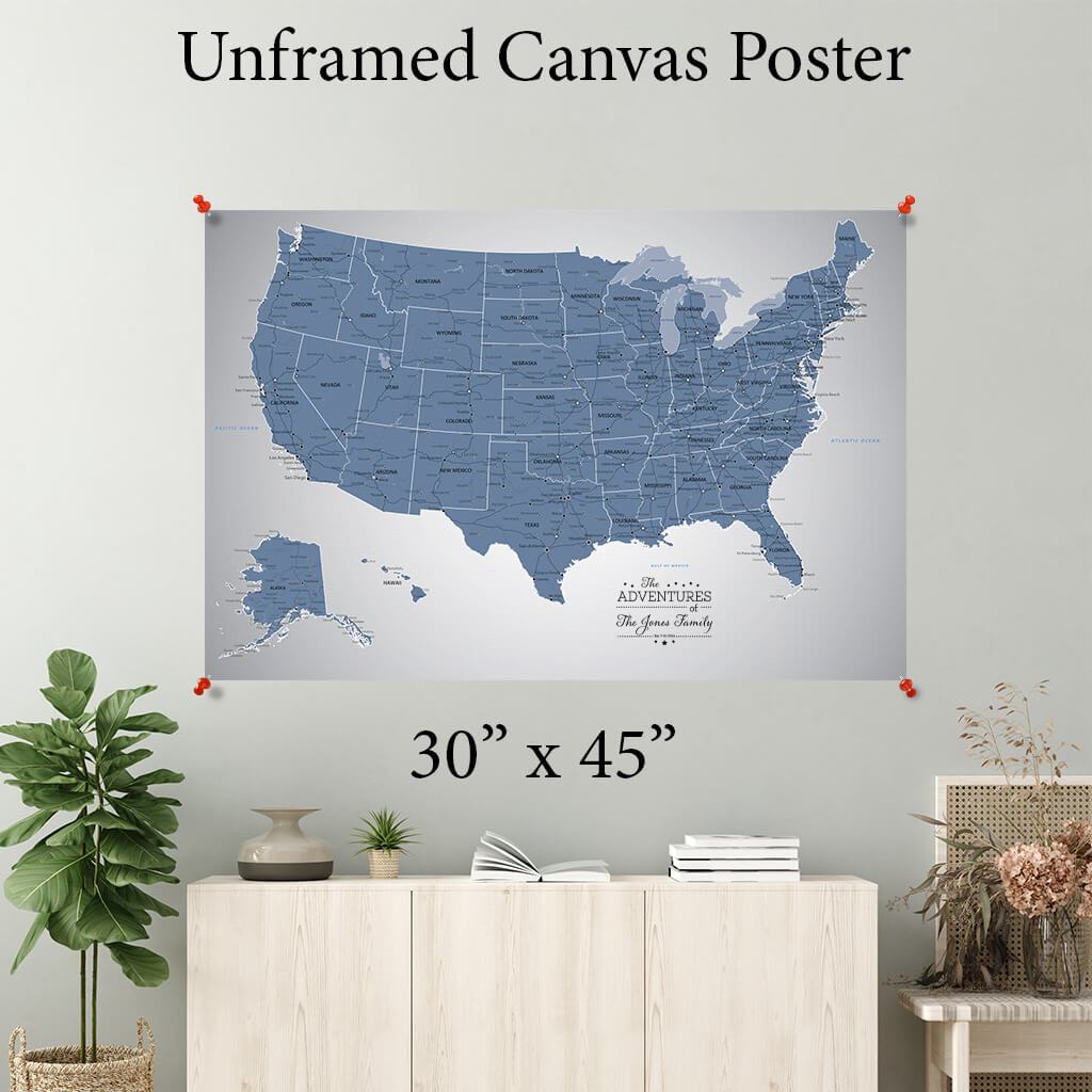 Blue Ice USA Canvas Poster 30" x 45"