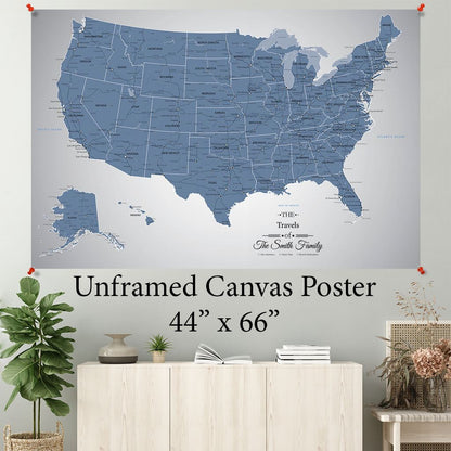 Blue Ice USA Canvas Poster 44" x 66"